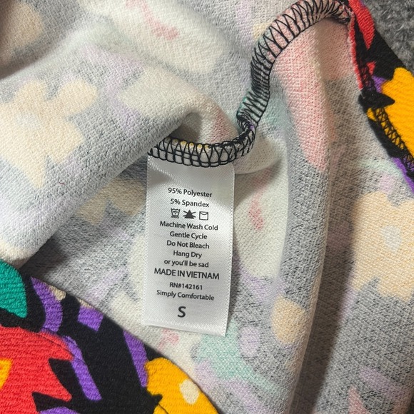 Lularoe Pencil Skirt Womens Small Multicolor Floral Stretch Knee Length Office - Picture 6 of 8